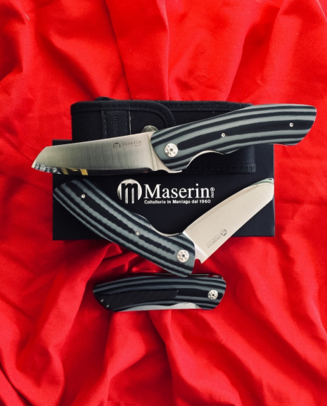 Maserin AM-2 Folding Pocket Knife 378 G10N Modified And With Ogg Sharpening Edge