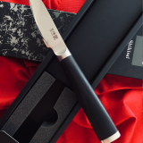 Shikisai Miyako Damascus Japanese Paring knife 80mm traditional damascus blade, With Ogg Sharpening edge