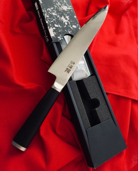 Shikisai Miyako Damascus Japanese Chef Knife 180mm, With Ogg Sharpening edge