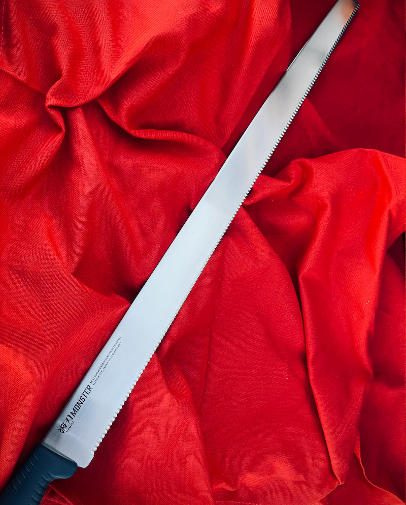 Namiba Monster 45cm Bread Knife Modified To Filleting When Required by